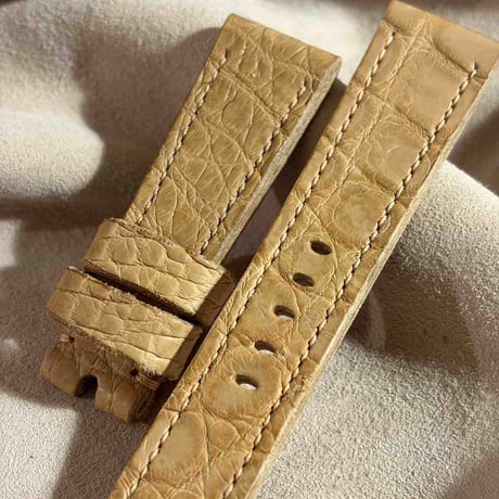 exh-88 タンニン鞣しクロコダイルレザー 腕時計ベルト  (ラグ幅22mm - バックル幅20mm)