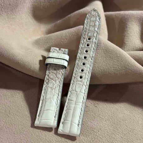 cro-2153 クロコダイル  腕時計ベルト ヒマラヤクロコ (ラグ幅18 mm - バックル幅16 mm)