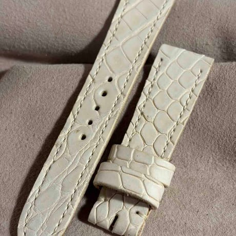 exh-93 タンニン鞣しアリゲーター ヌバック仕上げ 腕時計ベルト  (ラグ幅22mm - バックル幅20mm)