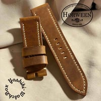 hor-277  HORWEEN ミスティック / シナモン 腕時計ベルト (ラグ24mm - バックル幅22mm)