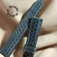 sna-185 シースネイク（ウミヘビ）グレー 腕時計ベルト  (ラグ幅20mm - バックル幅18 mm)