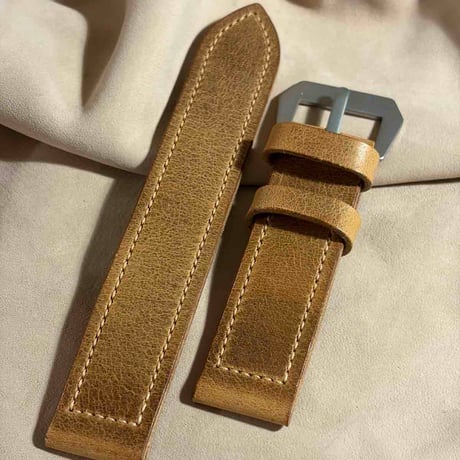 hor-286 HORWEEN ダブリン / ライトナチュラル  腕時計ベルト (ラグ26mm - バックル幅26mm)