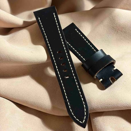 hor-280 HORWEEN ホースバットcxl / ブラック 腕時計ベルト (ラグ22mm - バックル幅20mm)