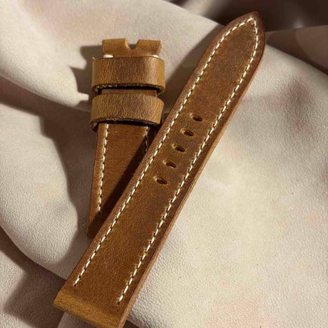 hor-279  HORWEEN ミスティック / シナモン 腕時計ベルト (ラグ22mm - バックル幅20mm)