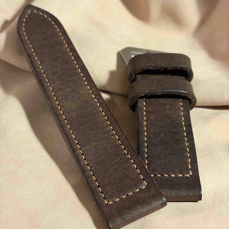 hor-285 HORWEEN ダービー / ダークブラウン  腕時計ベルト (ラグ26mm - バックル幅26mm)