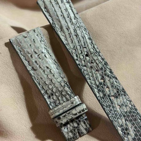 liz-382  リザード レザー 腕時計 ベルト ナチュラル (ラグ幅21 mm - バックル幅18 mm)