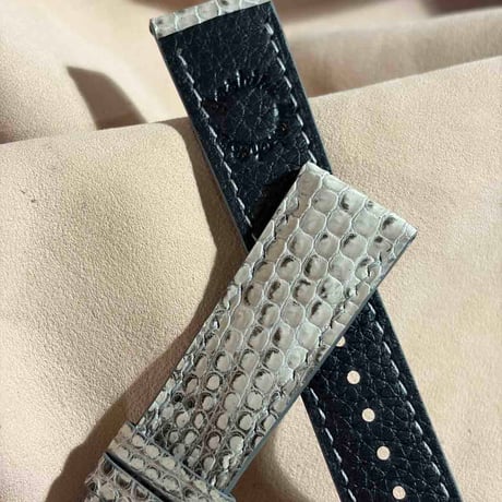 liz-382  リザード レザー 腕時計 ベルト ナチュラル (ラグ幅21 mm - バックル幅18 mm)