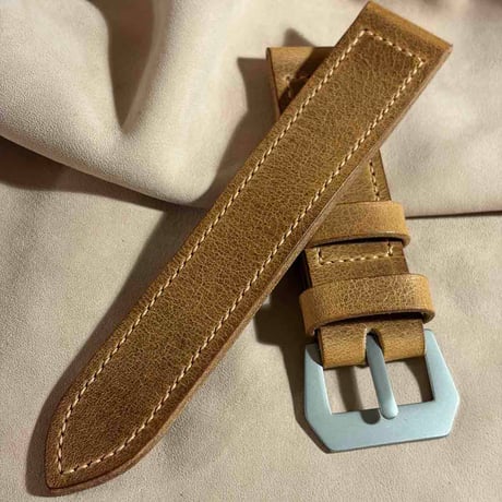 hor-286 HORWEEN ダブリン / ライトナチュラル  腕時計ベルト (ラグ26mm - バックル幅26mm)