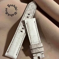 cro-2150 クロコダイル  腕時計ベルト ヒマラヤクロコ (ラグ幅22 mm - バックル幅20 mm)