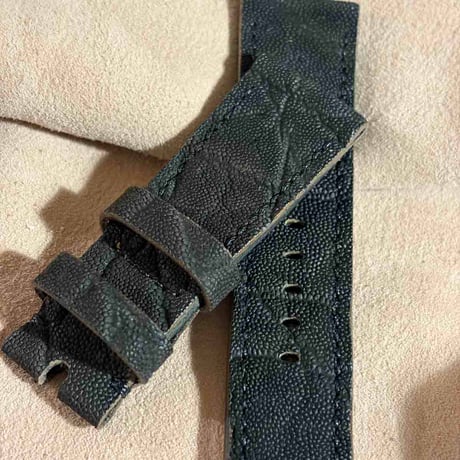 exh-101 エレファント ブラック 腕時計ベルト  (ラグ幅24mm - バックル幅22mm)