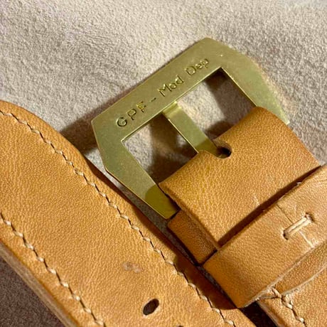 hor-287 サンプル品 HORWEEN ダブリン2 / ライトナチュラル GPFバックル付属 腕時計ベルト (ラグ24mm - バックル幅24mm)