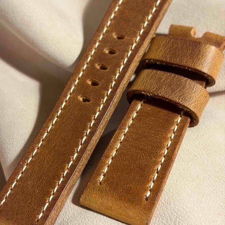 hor-279  HORWEEN ミスティック / シナモン 腕時計ベルト (ラグ22mm - バックル幅20mm)