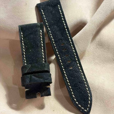 exh-100 アウトレット品 エレファント ブラック 腕時計ベルト  (ラグ幅24mm - バックル幅22mm)