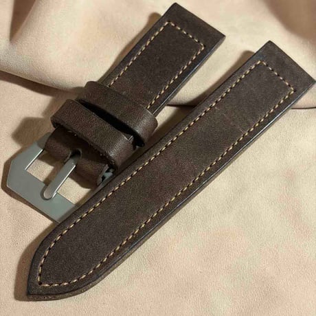 hor-285 HORWEEN ダービー / ダークブラウン  腕時計ベルト (ラグ26mm - バックル幅26mm)