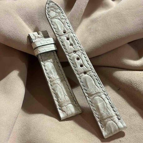 cro-2159 クロコダイル  腕時計ベルト ヒマラヤクロコ (ラグ幅18 mm - バックル幅16 mm)