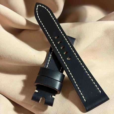 hor-280 HORWEEN ホースバットcxl / ブラック 腕時計ベルト (ラグ22mm - バックル幅20mm)