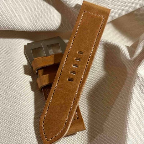 hor-281 サンプル品 HORWEEN ダブリン / ライトナチュラル GPFバックル付属 腕時計ベルト (ラグ26mm - バックル幅26mm)