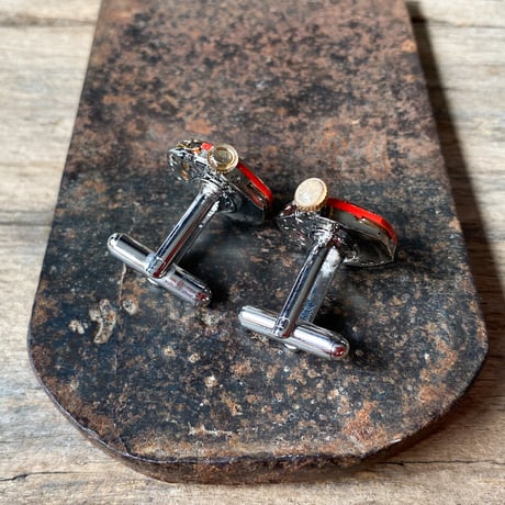 【new!!】antique movement colors cufflinks "mandarin orange" (ボックス付)【K1060】
