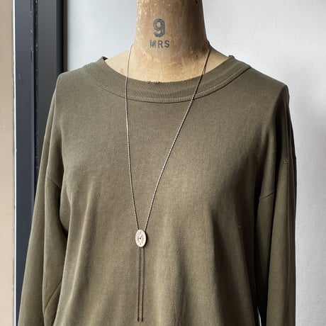 【new!!】antique oval dial chain looptie necklace "BULOVA"【K1043】