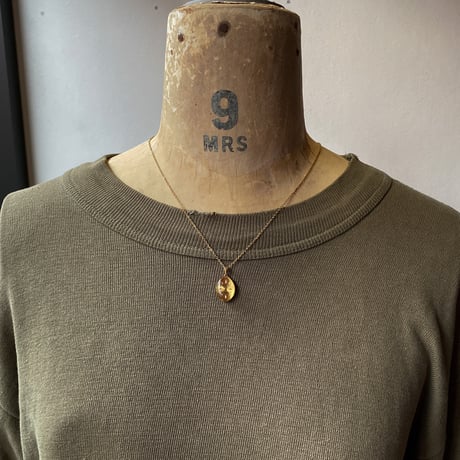 【new!!】antique square dial necklace K18GP "ELGIN"【K1075】