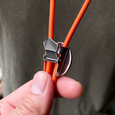 【new!!】CLOPOA "NINE-FIVE GEARS" looptie necklace orange【K1052】