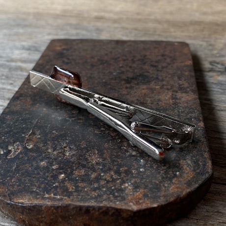 【new!!】antique square dial tiepin "copper tone" 【K1046】