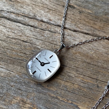 【new!!】antique oval dial necklace "CROTON" 【K1047】