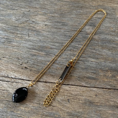 【new!!】antique teardrop blue dial necklace K18GP "GRUEN"(ボックス付)【K1066】