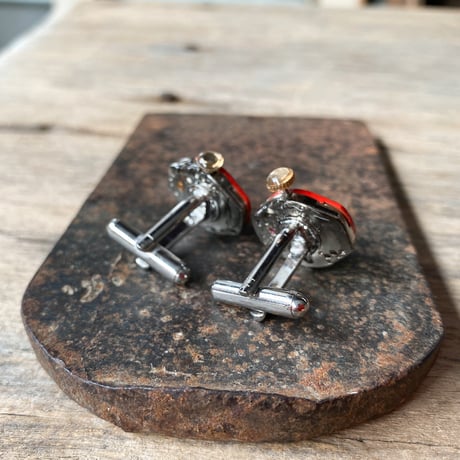 【new!!】antique movement colors cufflinks "mandarin orange" (ボックス付)【K1060】