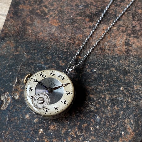 【new!!】antique round dial&movement necklace 【K1063】