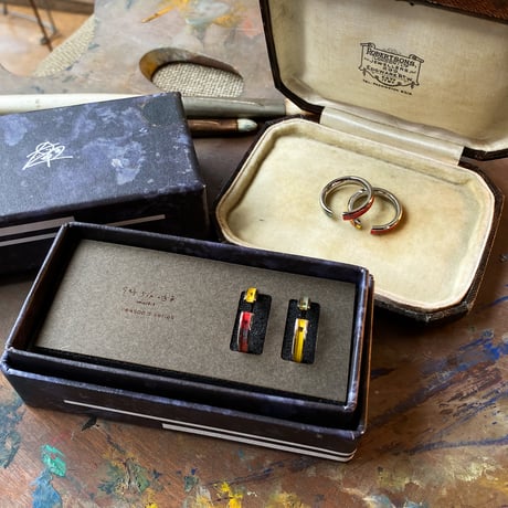 【new!!】CLOPOA season's multicolored 2way earcuff&rings 2本セット"october 14th "【K1077】