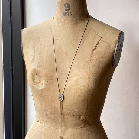 【new!!】antique oval dial chain looptie necklace "BULOVA"【K1043】
