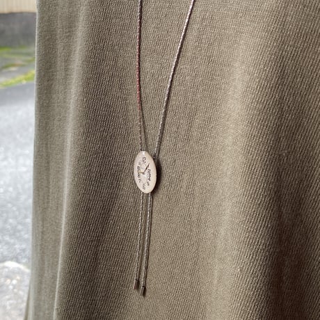 【new!!】antique oval dial chain looptie necklace "BULOVA"【K1043】