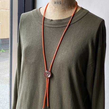 【new!!】CLOPOA "NINE-FIVE GEARS" looptie necklace orange【K1052】