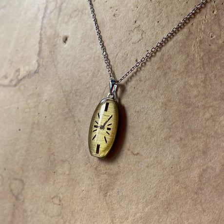 【new!!】antique tonneau dial necklace "WITTNAUER" 【K1044】
