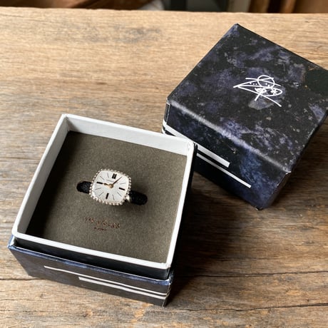 【new!!】antique square dial silhouette ring SV925 "CARAVELLE" #9 (ボックス付)【K1056】