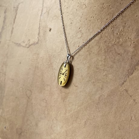 【new!!】antique tonneau dial necklace "WITTNAUER" 【K1044】