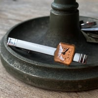 【new!!】antique square dial tiepin "copper tone" 【K1046】