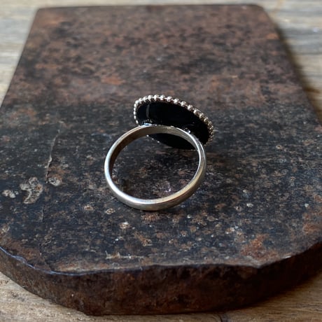 【new!!】antique round dial silhouette ring SV925 "GRUEN" #9 (ボックス付)【K1058】