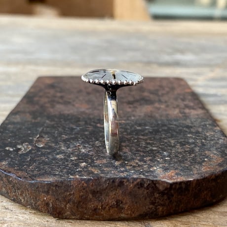 【new!!】antique square dial silhouette ring SV925 "CARAVELLE" #9 (ボックス付)【K1056】