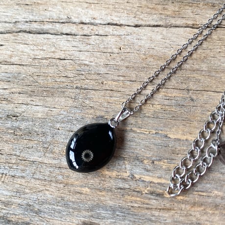 【new!!】antique teardrop dial necklace "BULOVA"【K1071】