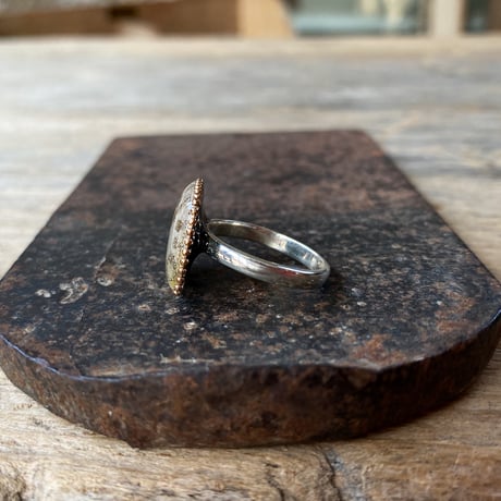 【new!!】antique square dial silhouette ring SV925 "BULOVA" #10 (ボックス付)【K1057】