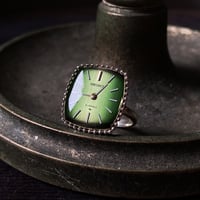 【new!!】antique tonneau dial silhouette ring SV925 "SEIKO" #10 (ボックス付)【K1055】