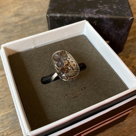 【new!!】antique movement ring "USA ELGIN" SV925 #12(ボックス付)【K1067】