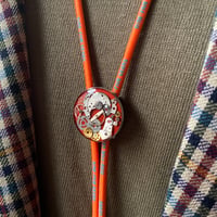 【new!!】CLOPOA "NINE-FIVE GEARS" looptie necklace orange【K1052】