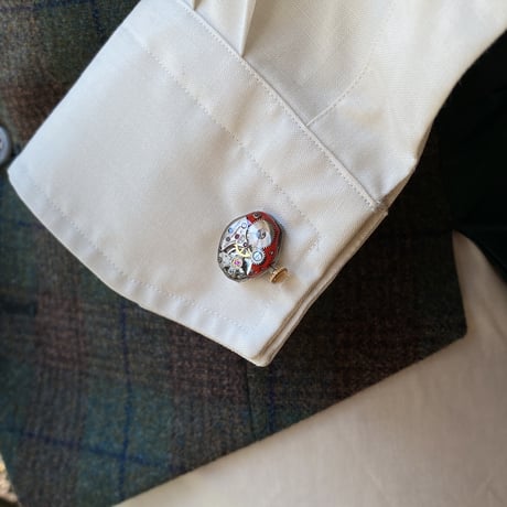 【new!!】antique movement colors cufflinks "mandarin orange" (ボックス付)【K1060】