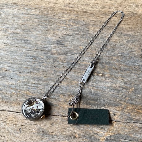 【new!!】antique round dial&movement necklace 【K1063】