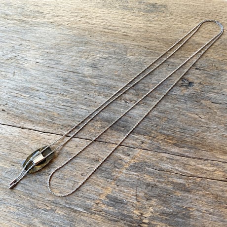 【new!!】antique tonneau dial chain looptie necklace "egyptian revival style"【K1072】