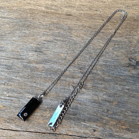 【new!!】antique rectangle dial necklace "BULOVA" 【K1059】