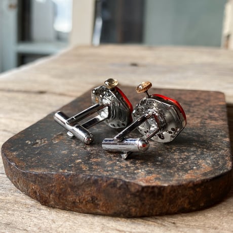 【new!!】antique movement colors cufflinks "mandarin orange" (ボックス付)【K1060】